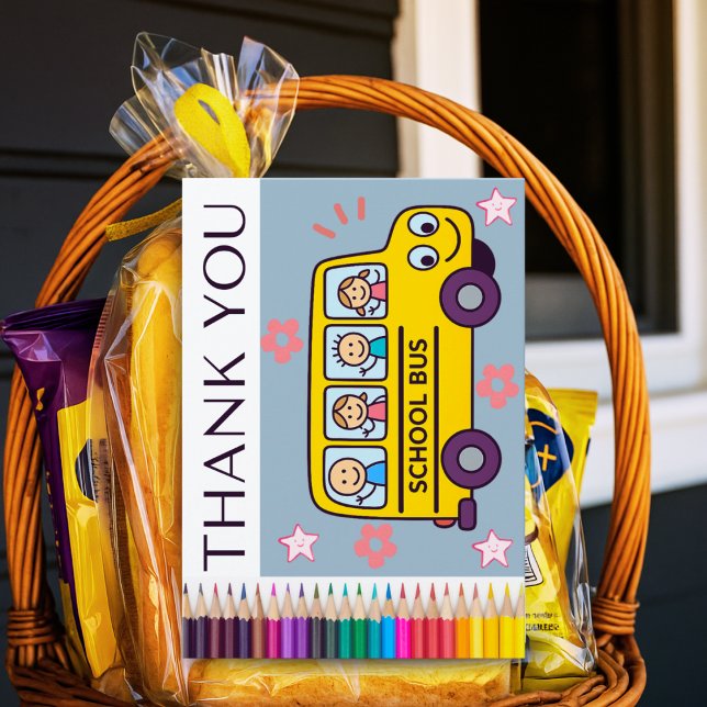 School Bus Driver Card From Child or Family Name (Creator Uploaded)