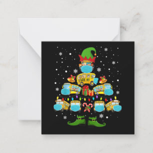 School Bus Driver Christmas Tree Funny Xmas Gift Card