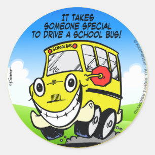 School Bus Driver Classic Round Sticker