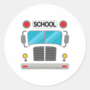 School Bus Driver Costume Halloween Fun Adults And Classic Round Sticker