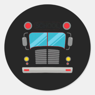 School Bus Driver Costume Halloween Fun Adults And Classic Round Sticker