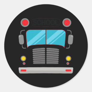 School Bus Driver Costume Halloween Fun Adults And Classic Round Sticker
