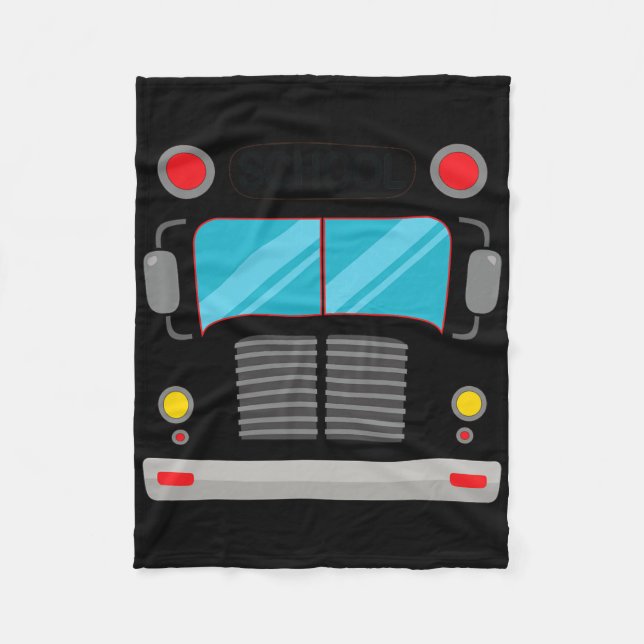 School Bus Driver Costume Halloween Fun Adults And Fleece Blanket (Front)