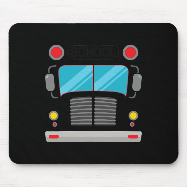 School Bus Driver Costume Halloween Fun Adults And Mouse Pad (Front)