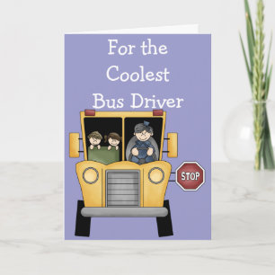 School Bus Driver Customisable Greeting Card