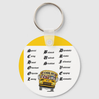 School bus driver key ring