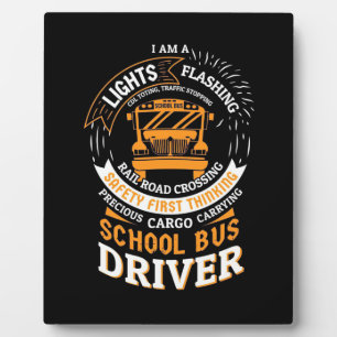 School Bus Driver Lights Flashing Plaque