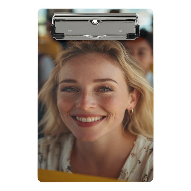 School Bus Driver Photo Customize Mini Clipboard (Front)