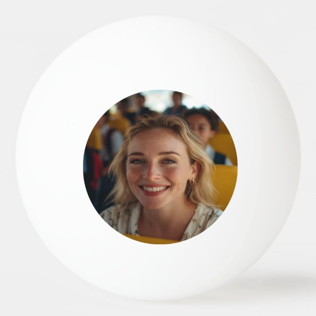 School Bus Driver Photo Customize Ping Pong Ball (Front)