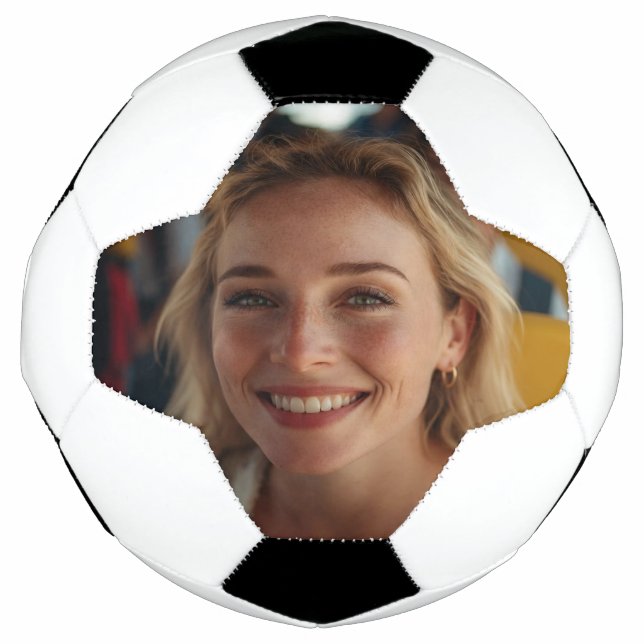 School Bus Driver Photo Customize Soccer Ball (Front)