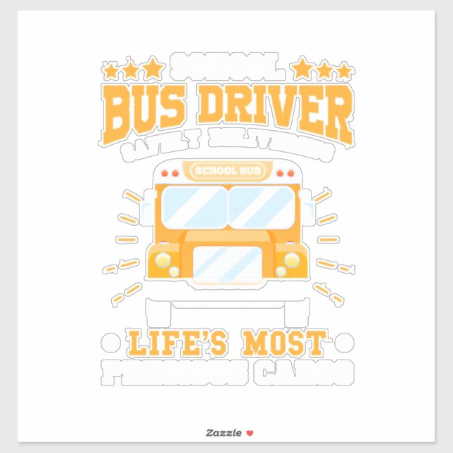 School Bus Driver Safely Delivering (Sheet)