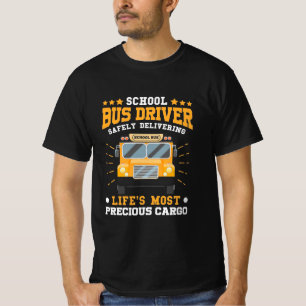 School Bus Driver Safely Delivering T-Shirt