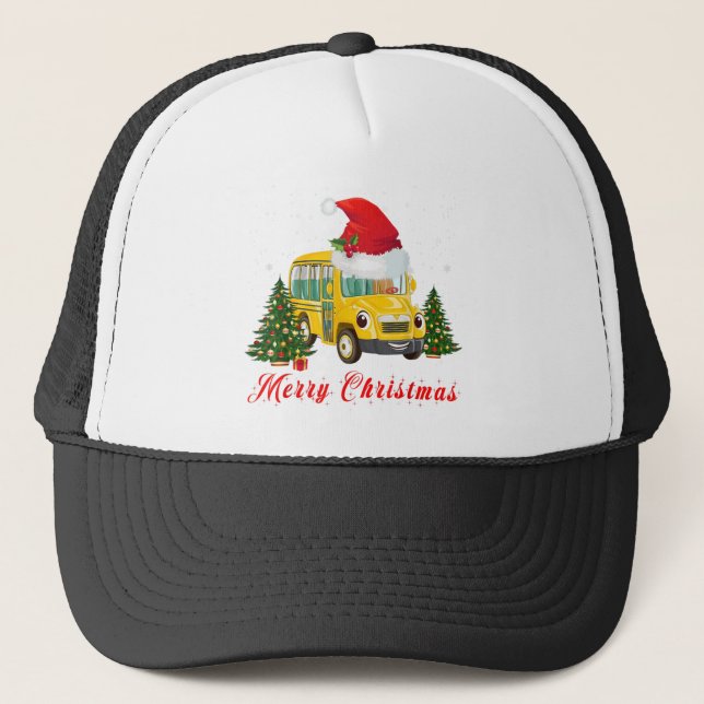 School bus driver santa hat merry christmas (Front)