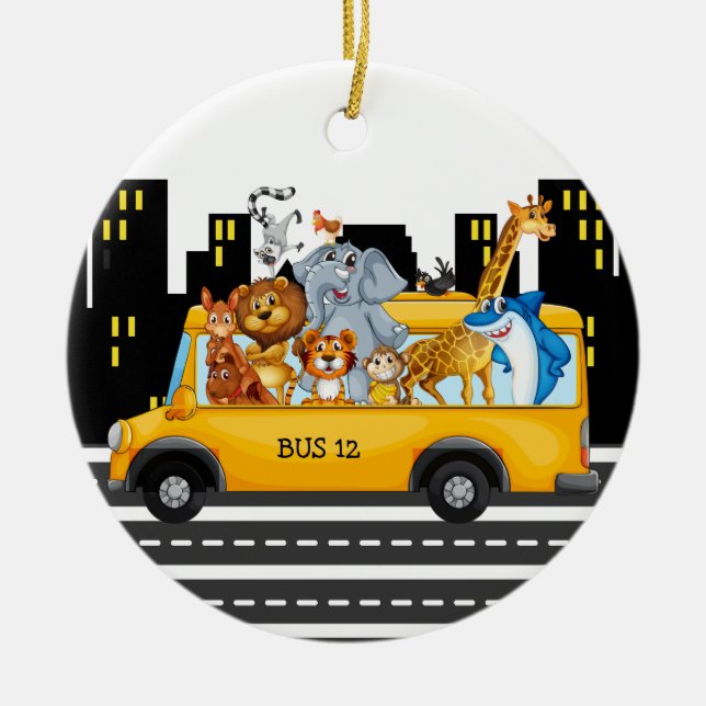 School Bus Driver - SRF Ceramic Ornament (Front)