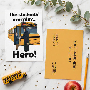 School Bus Driver Students' Hero Transport Business Card