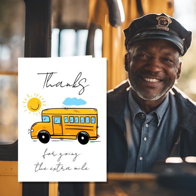 School Bus Driver Thank You Button | Bus Driver Ap Card (Creator Uploaded)