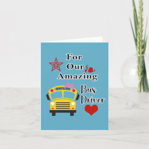 School bus driver thank you card