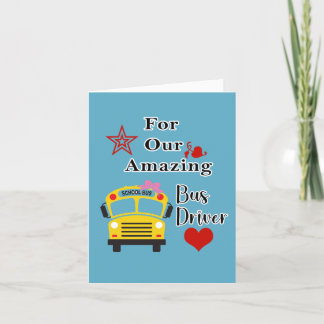 School bus driver thank you card