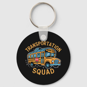 School Bus Driver Transportation Squad Key Ring