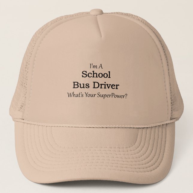 School Bus Driver Trucker Hat (Front)