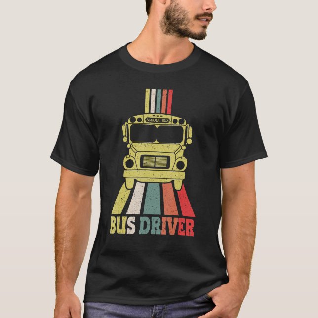 School Bus Driver Vintage Bus Driver T-Shirt (Front)