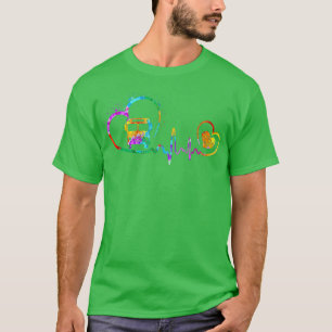 SCHOOL BUS HEARTBEAT ART T-Shirt