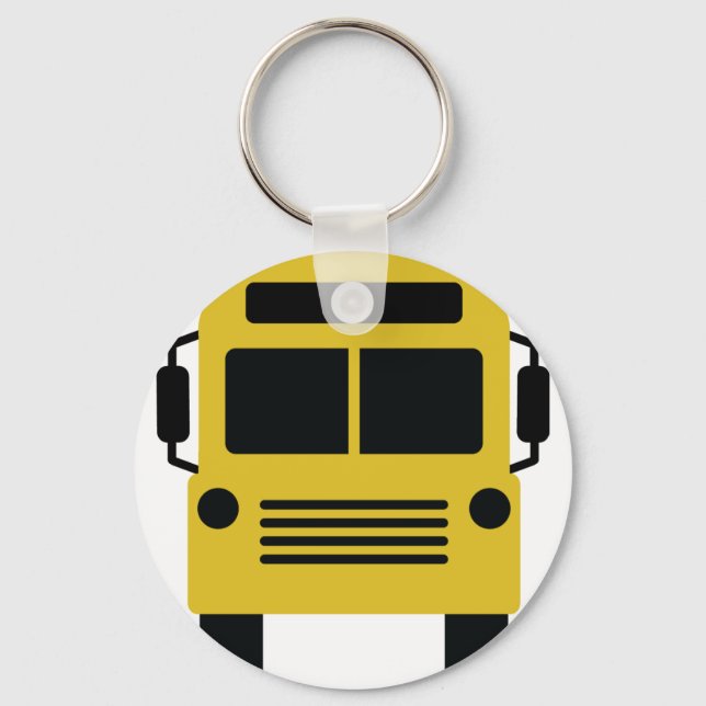 school bus icon key ring (Front)