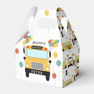 School Bus Kids Birthday Party Favour Box
