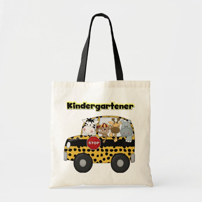 School Bus Kindergartener Tshirts and Gifts Tote Bag (Front)
