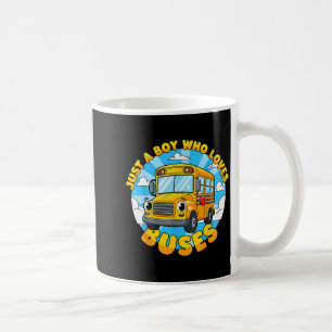 School Bus Lover Just A Boy Who Loves Buses For Ki Coffee Mug