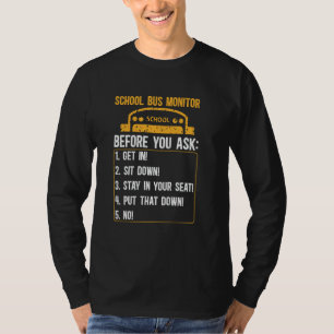 School Bus Monitor Funny Bus Monitor T-Shirt