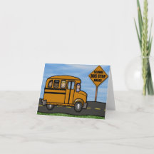 School Bus Note Cards by MagsGraphics