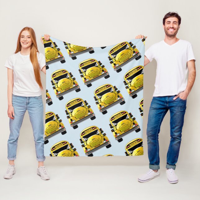 School Bus Personalised Blanket (In Situ)