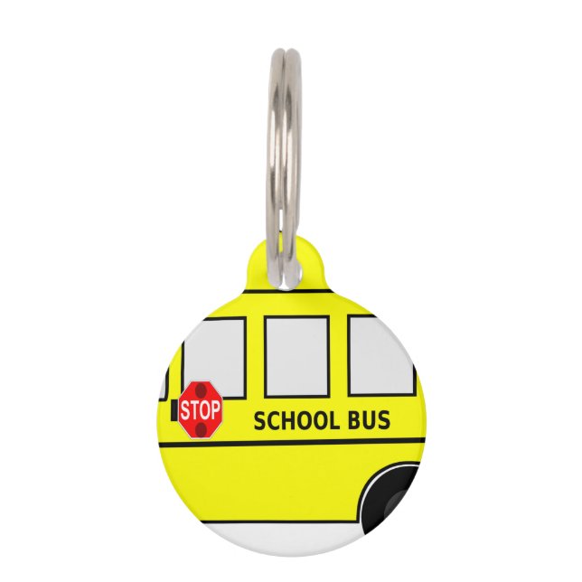 School Bus Pet Tag (Front)