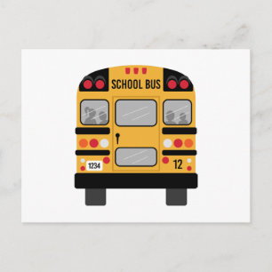 School Bus Postcard