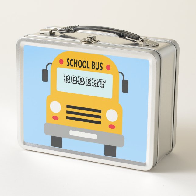 School Bus: Ride to Lunchtime Fun Metal Lunch Box (Front)