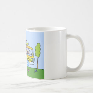 School Bus Riders Cartoon Coffee Mug