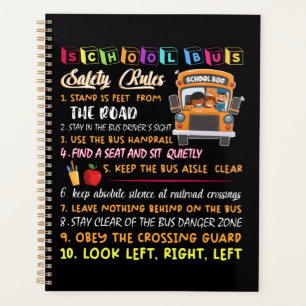 school bus safety rules planner