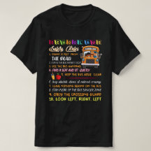 School Bus Safety Rules T Shirt, School Bus Driver