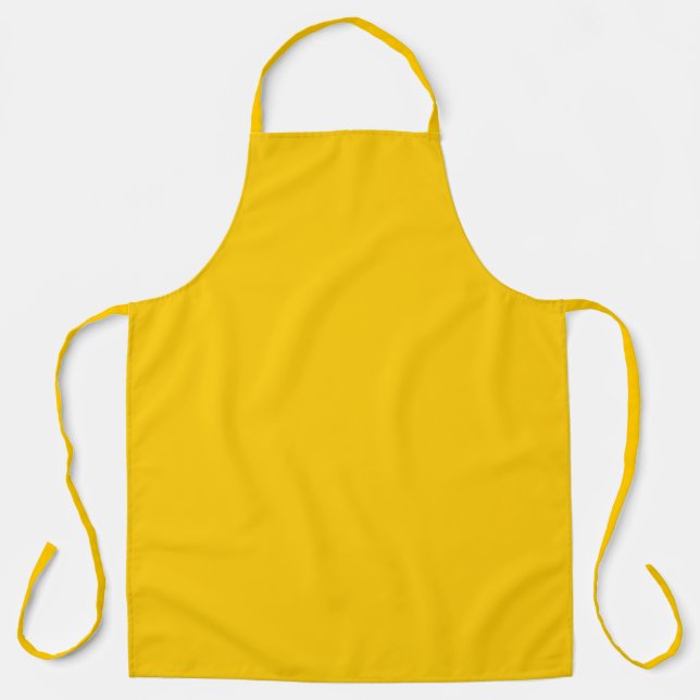 School Bus Safety Yellow Autumn Fall Solid Colour Apron (Front)