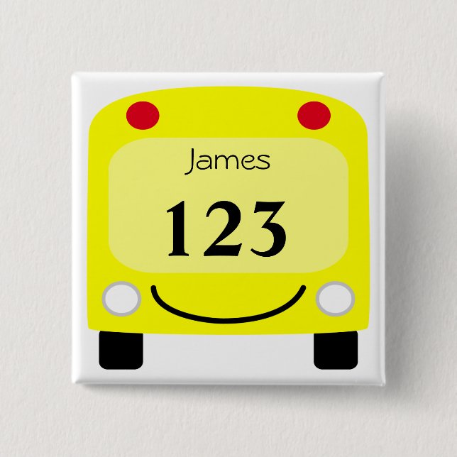School Bus Tag Button (Front)