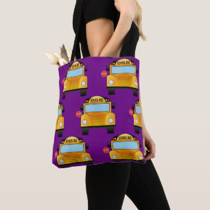 School Bus Teacher Student Tote Bag