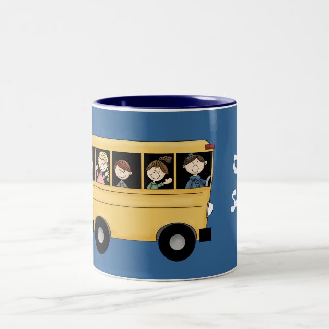 School Bus with Driver & Kid's Customisable Mug (Center)
