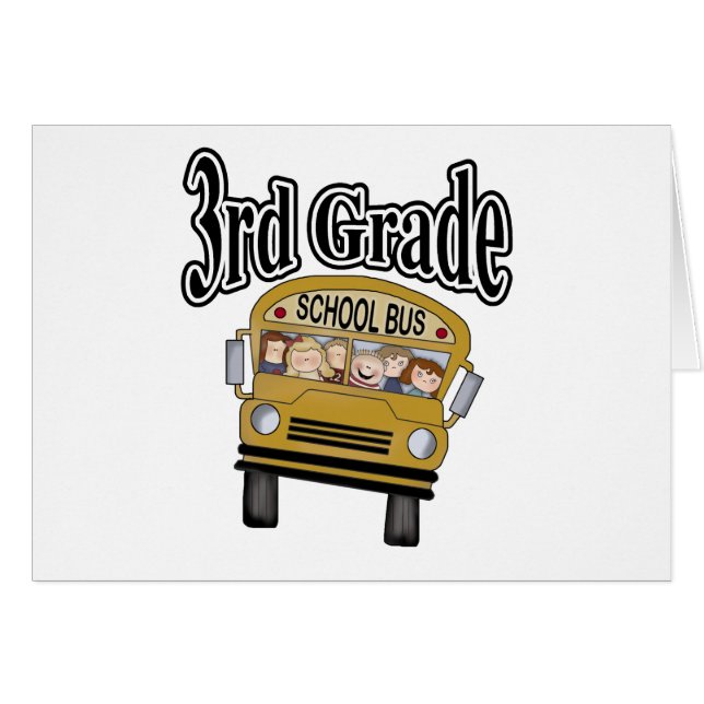 School Bus with Kids 3rd Grade (Front Horizontal)