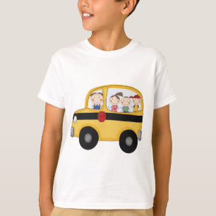School Bus with Kids T-shirts and Gifts