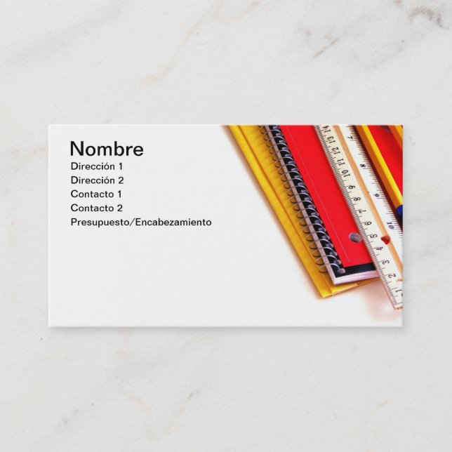 School Business Card (Front)