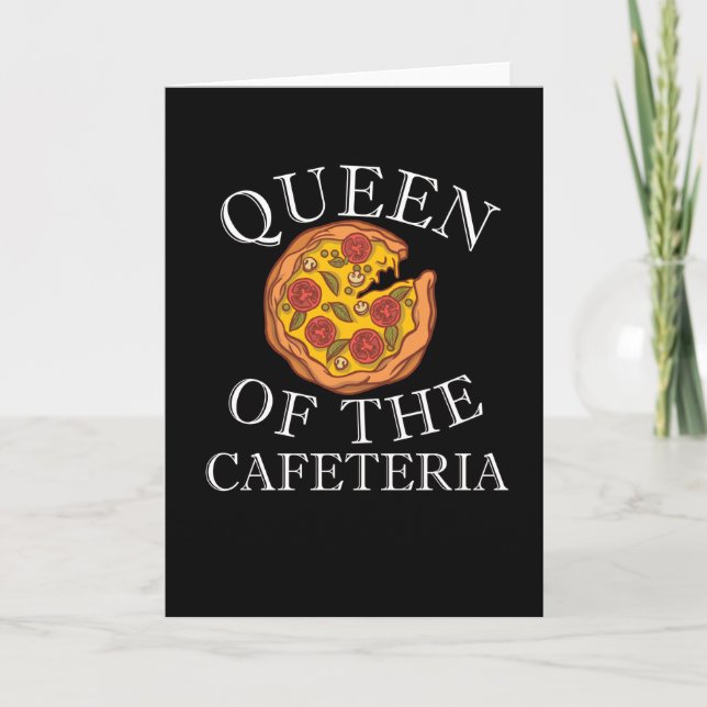 School Cafeteria Retired Lunch Lady Card (Front)