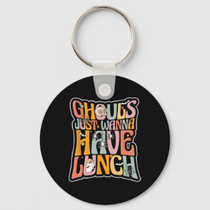 School Cafeteria Worker Back To School Halloween L Key Ring