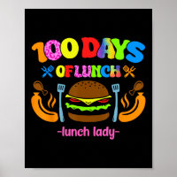 School Cafeteria Worker Lunch Lady 100 Days Of Lun