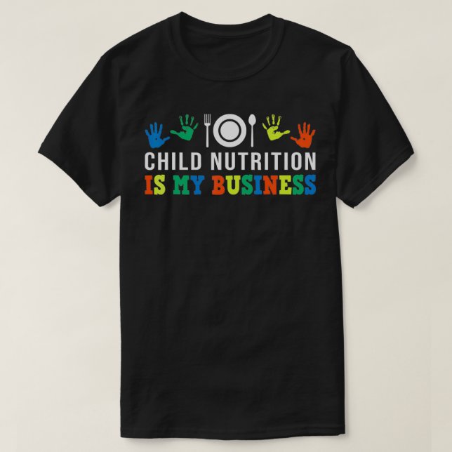 School Cafeteria Worker Lunch Lady Child Nutrition T-Shirt (Design Front)